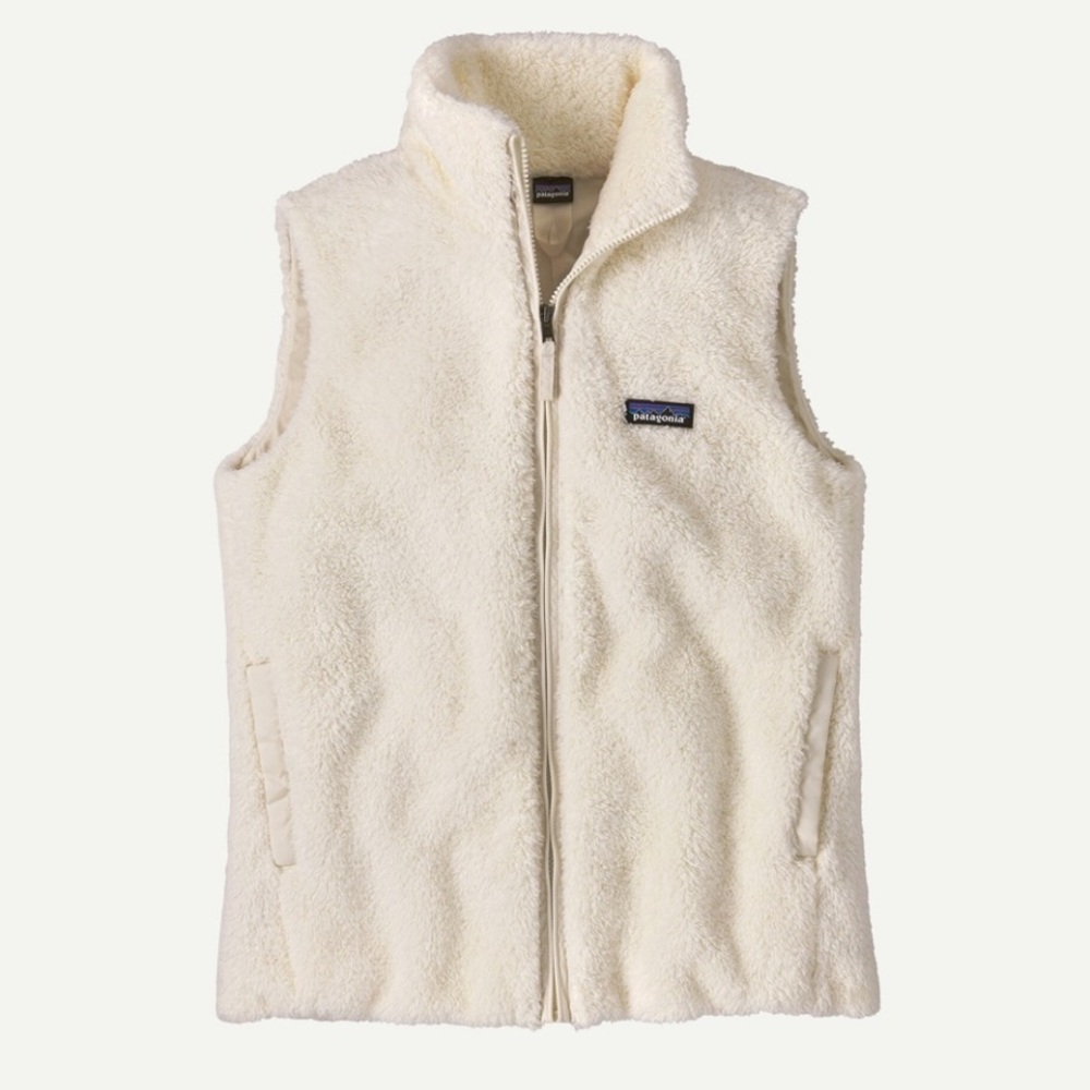 Patagonia Los Gatos Cream Fleece Vest Off White Medium - Picture 5 of 5